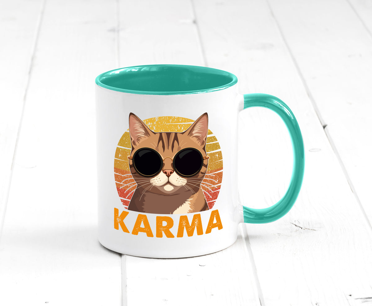 Vintage Katze | Karna Coole lustiger Spruch Geschenk Tierliebhaber Humor Tasse