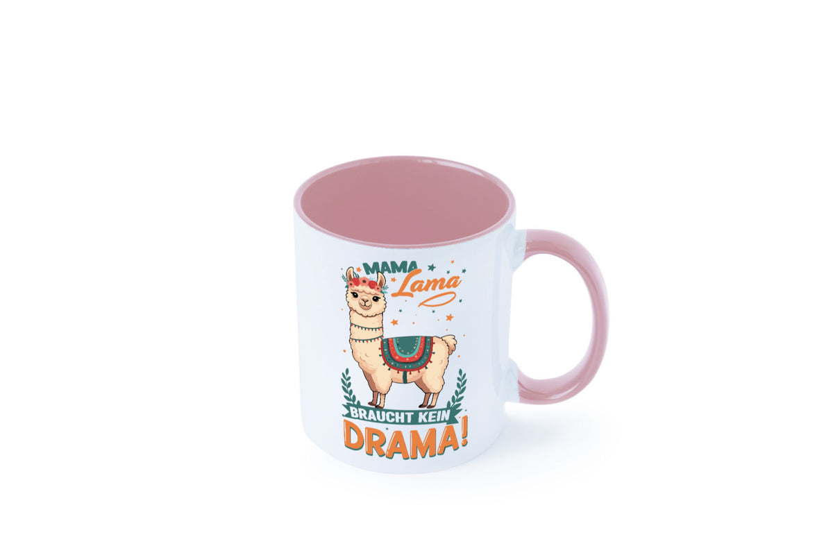 Mama Lama braucht kein Drama | Muttertag Humor Familie Geschenkidee Tasse