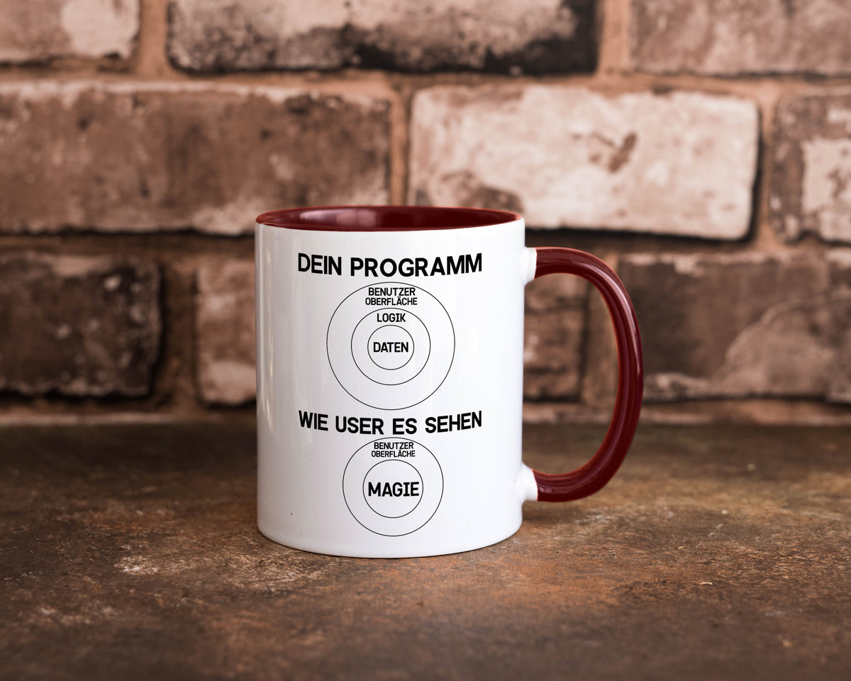 Wie User dein Programm sehen | Programmierer Magie Witz Geschenkidee Humor Tasse