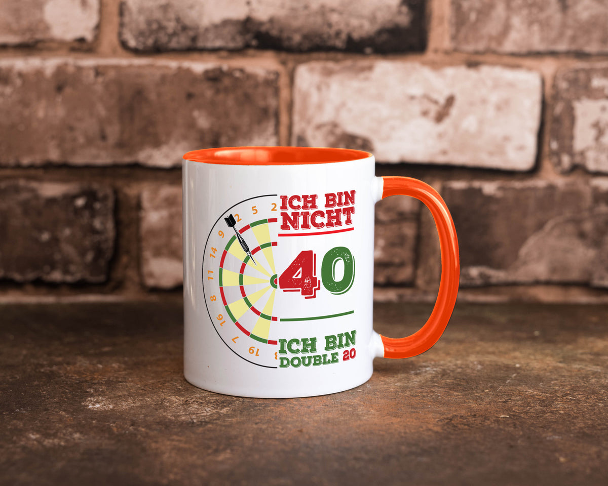 Ich bin nicht 40 double 80 | Dart spieler Geschenkidee Humor Tasse