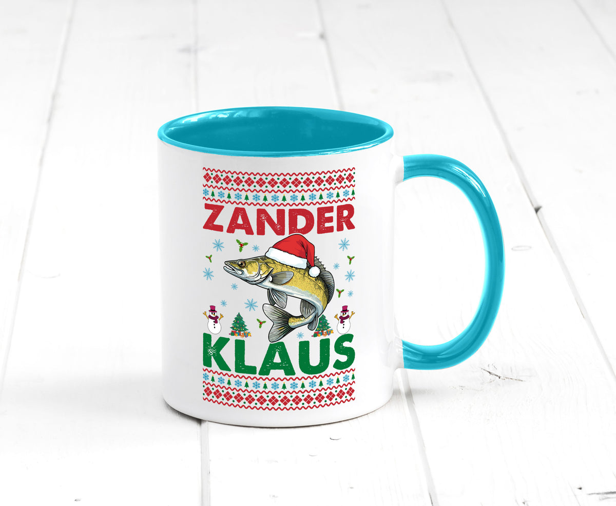 Zander Klaus | Ugly Christmas Angler Angeln v2 Geschenk Humor Geschenkidee Tasse