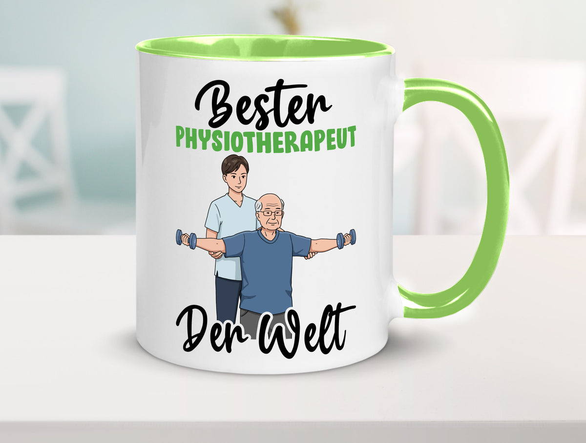 Bester Physiotherapeut v3 Geschenk Humor Geschenkidee lustiger Spruch Tasse