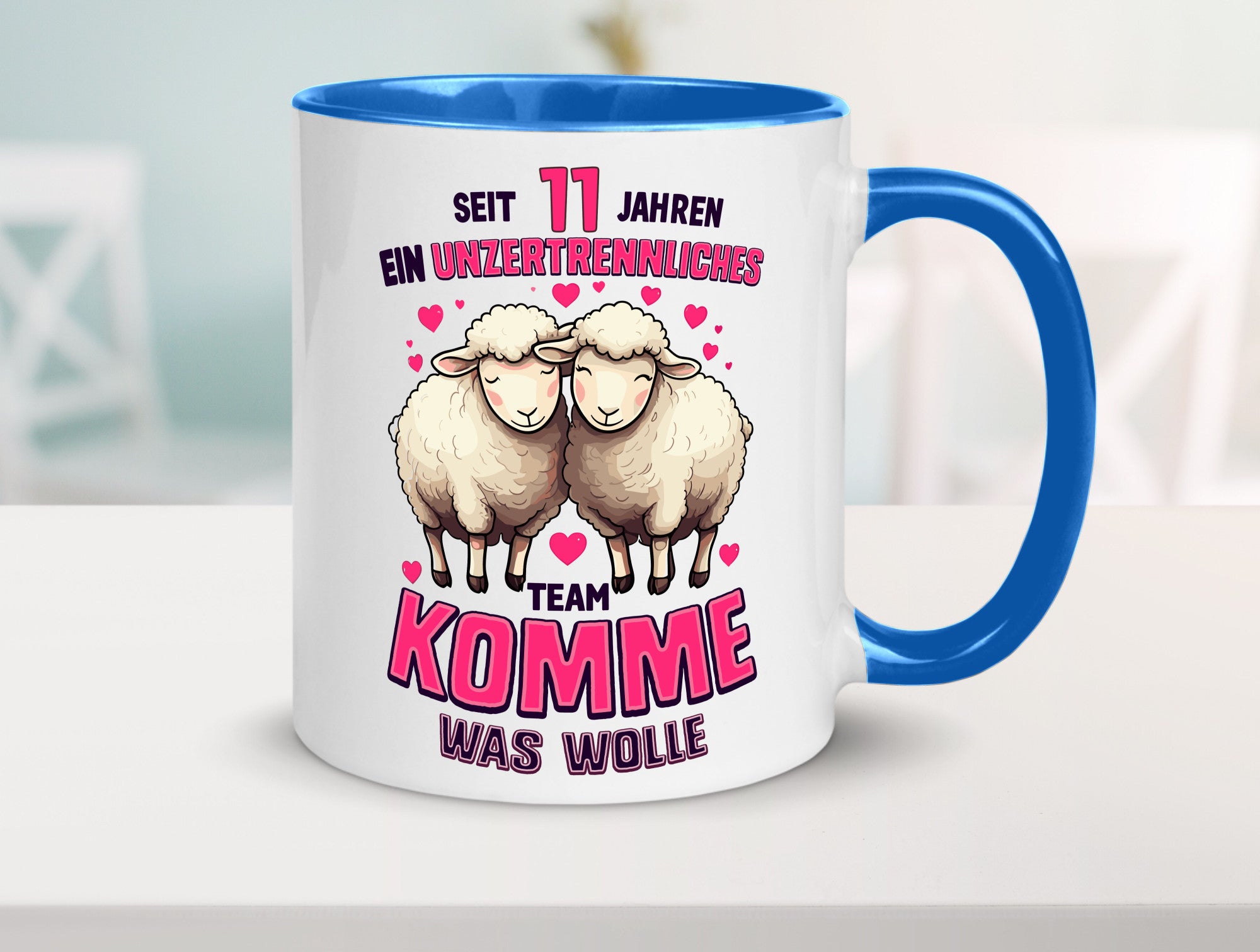 11 Jahre Verheiratet | ein Team Ehepaar v2 Humor Geschenkidee Tasse