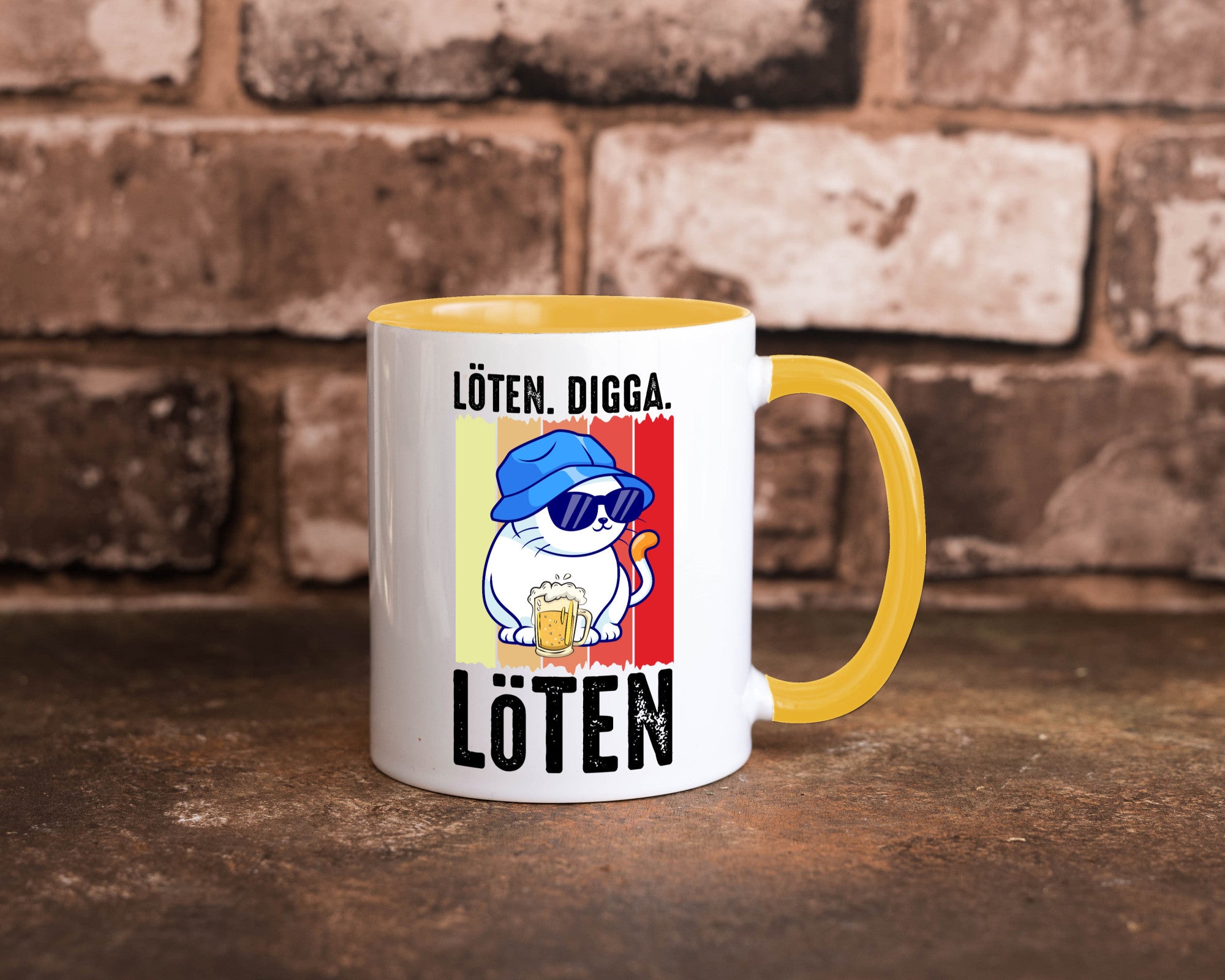 Löten Digga | Katze mit Bier Bierkatze Geschenk Tierliebhaber Humor lustiger