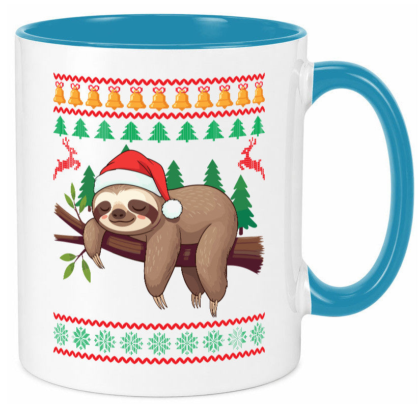 Ugly Christmas | Faultier Weihnachtsfaultier v2 lustig Tierliebhaber Humor Tasse