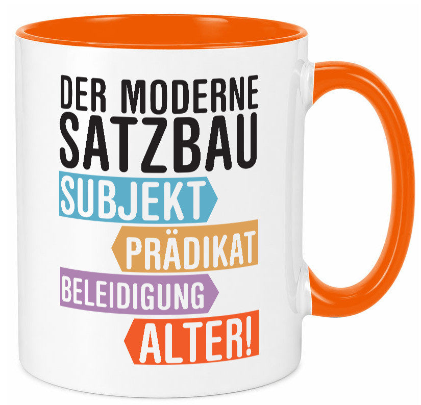 Moderner Satzbau | Lehrer Lehrerin Kollege lustig Arbeit Kollegen Büro Geschenk