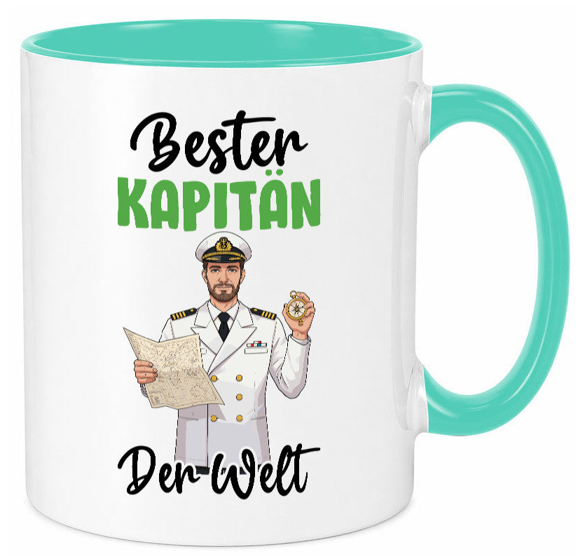 Bester Kapitän | Schiffskapitän Schiff v2 Geschenk Humor Geschenkidee lustiger Tasse