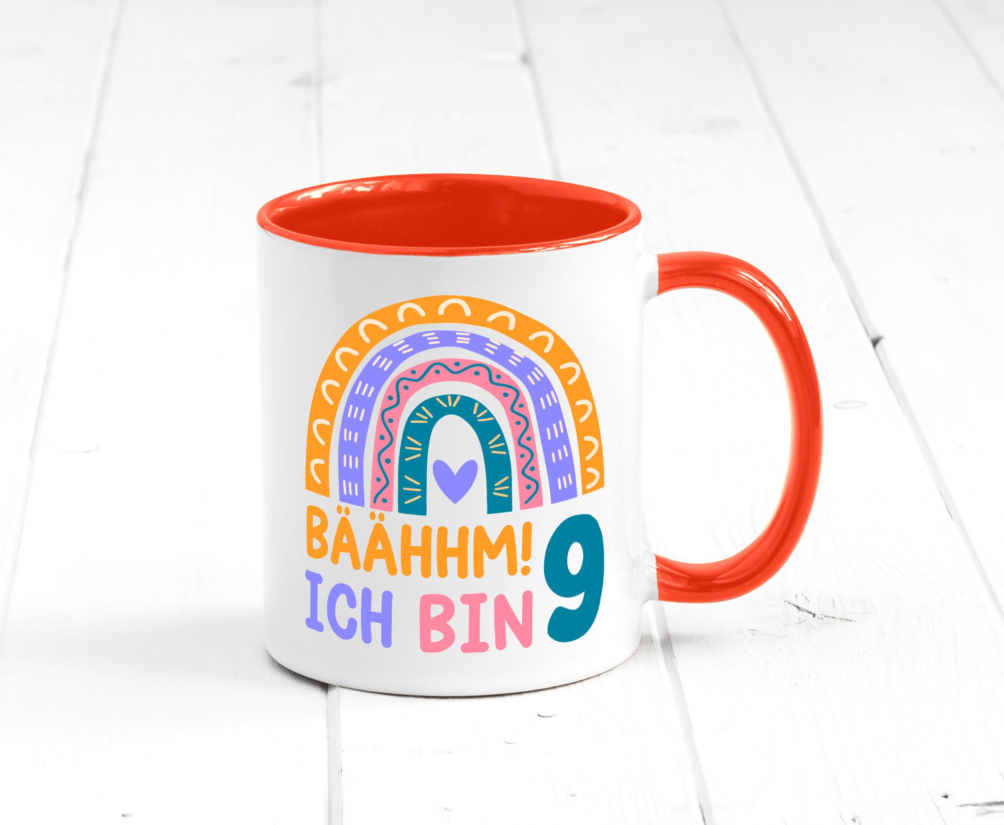 9. Geburtstag | 9 Jahre Regenbogen Bääm Mädchen Geschenk Geschenkidee lustiger