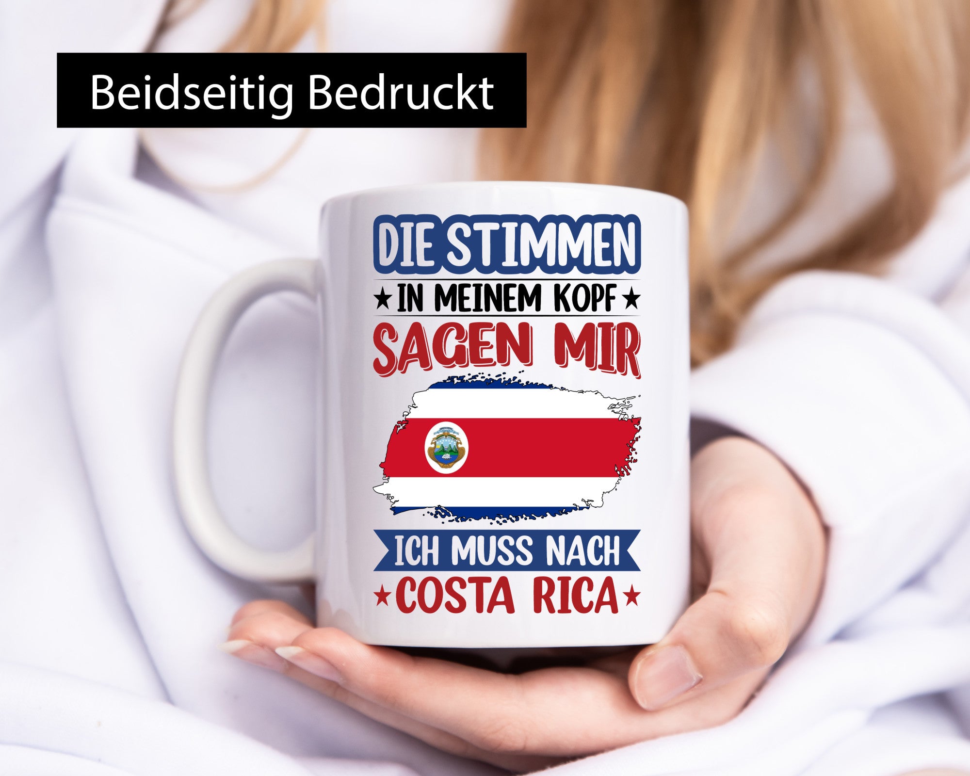 Costa Rica | Urlaub Stimmen in meinem Kopf Traumland Humor Geschenkidee Tasse