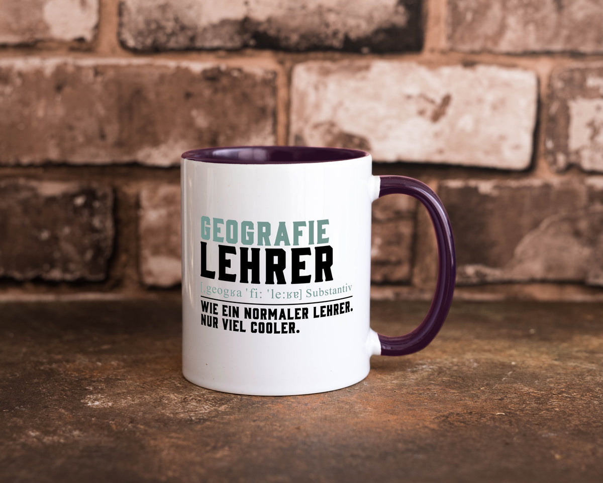 Geographielehrer | Lehrer Unterricht Lieblingslehrer lustiger Spruch Geschenk Tasse