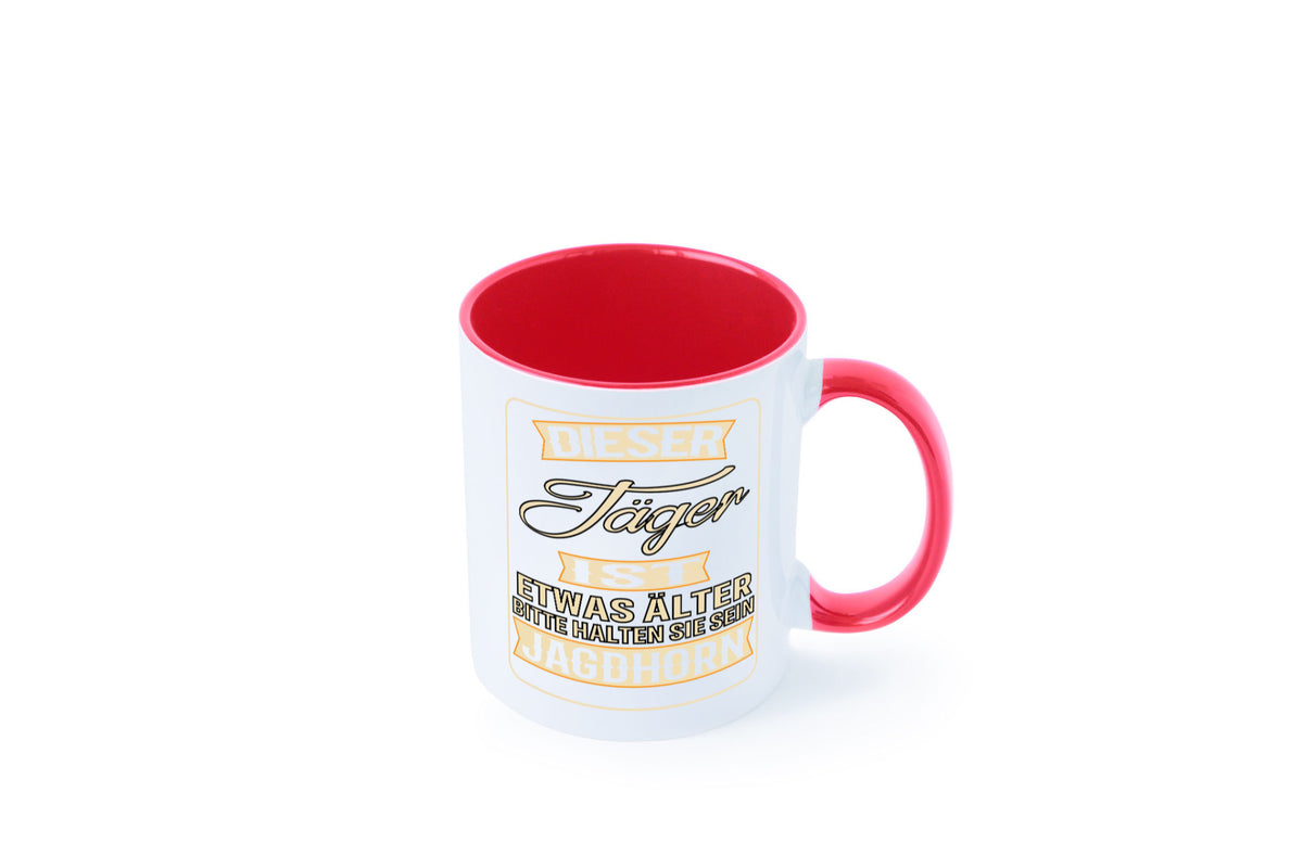 Dieser Jäger ist etwas Älter halten sie sein Jagthorn lustiger Spruch Geschenk Tasse