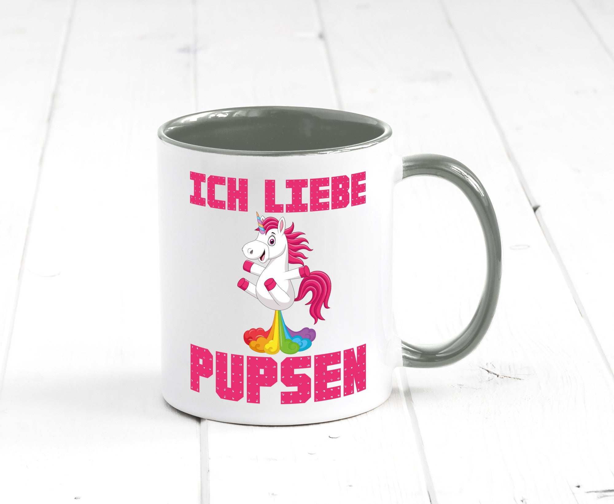 Ich liebe pupsen | Einhorn Pups lustiger Spruch Humor Geschenkidee Tasse