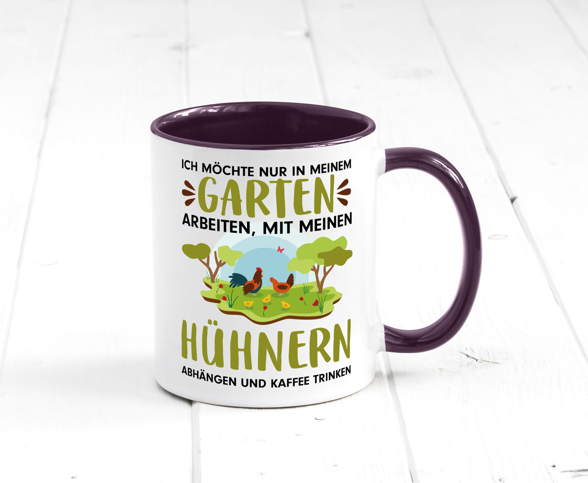Garten Hühner | Gartenarbeit Tasse Bauernhof Spruch lustiger Geschenk Arbeit