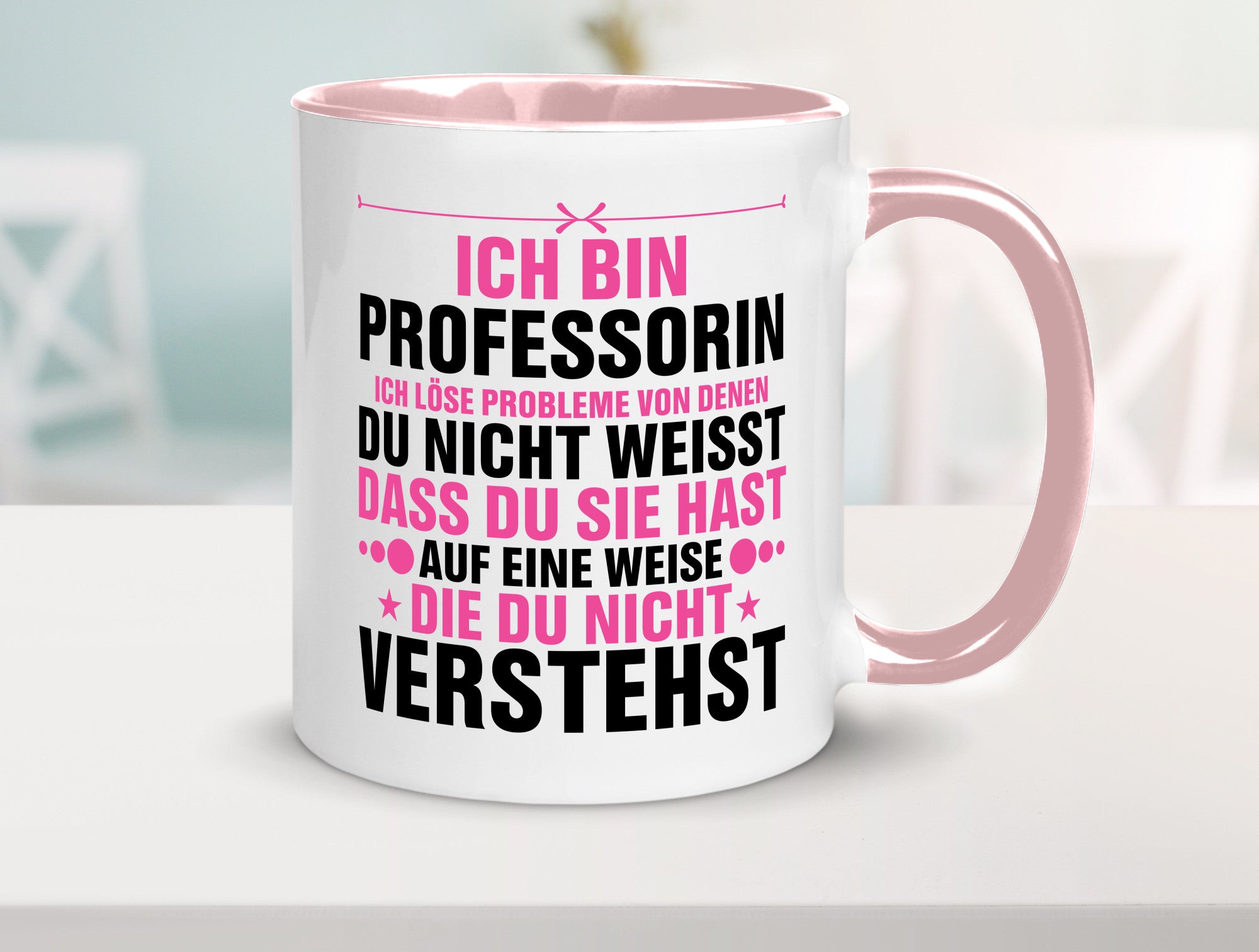 Löse Probleme: Professorin | Uni Universität v2 Geschenkidee Humor Tasse