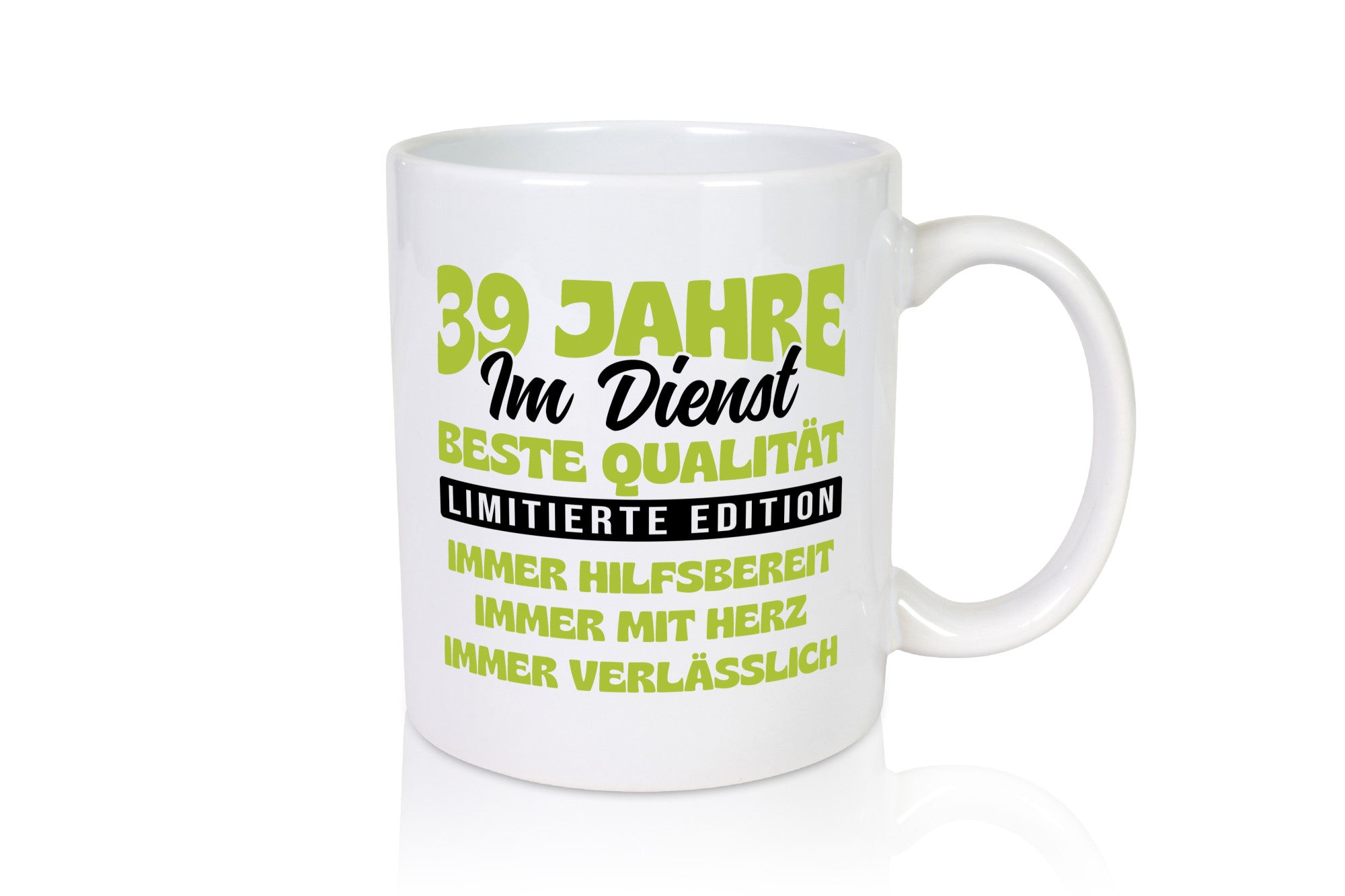 39 Jahre im Dienst | Jubiläum Arbeit v4 Humor Kollegen Büro Geschenkidee Tasse