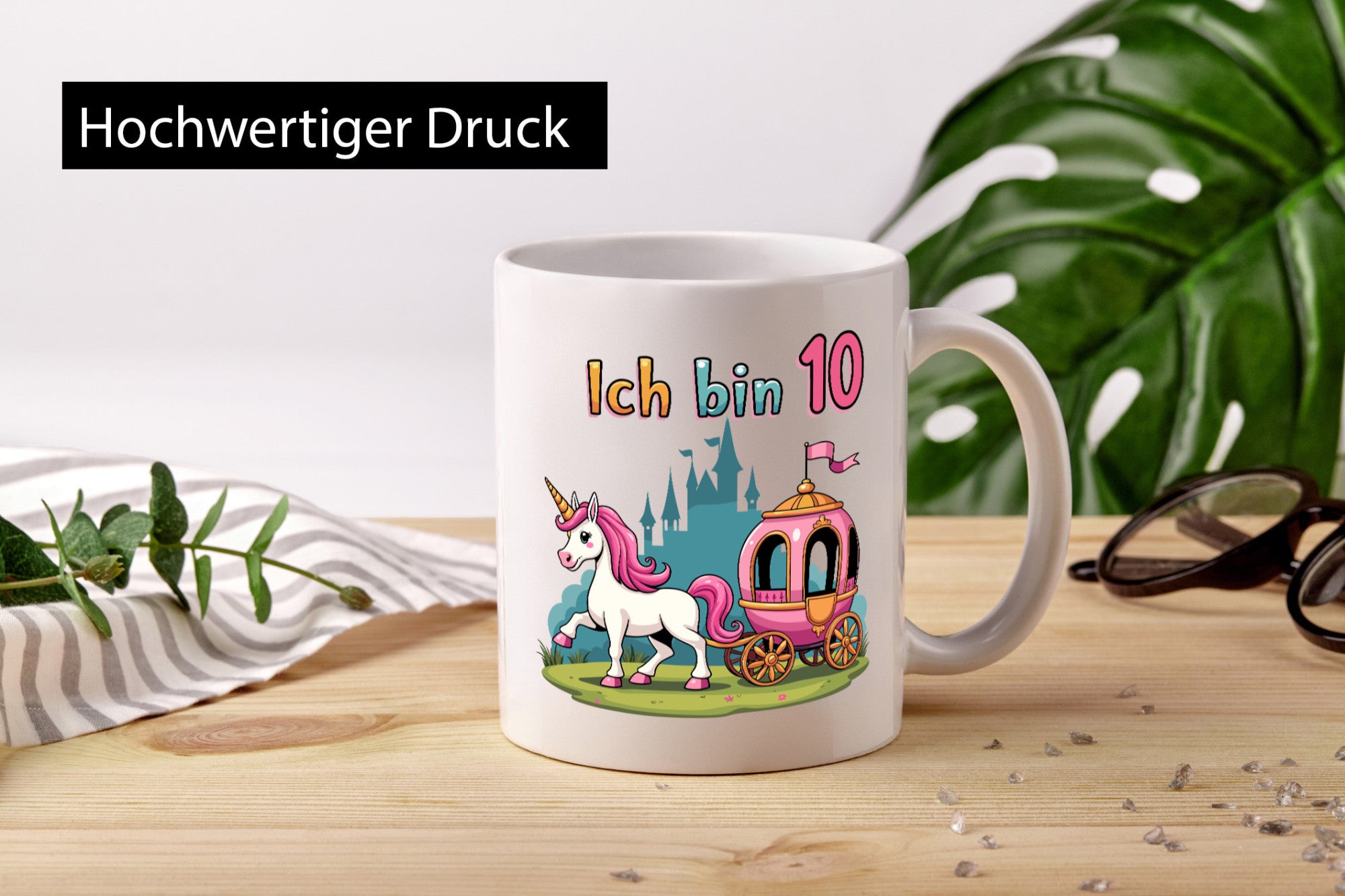 10. Geburtstag | Prinzessin in Kutsche Einhorn lustig Geschenkidee Geschenk