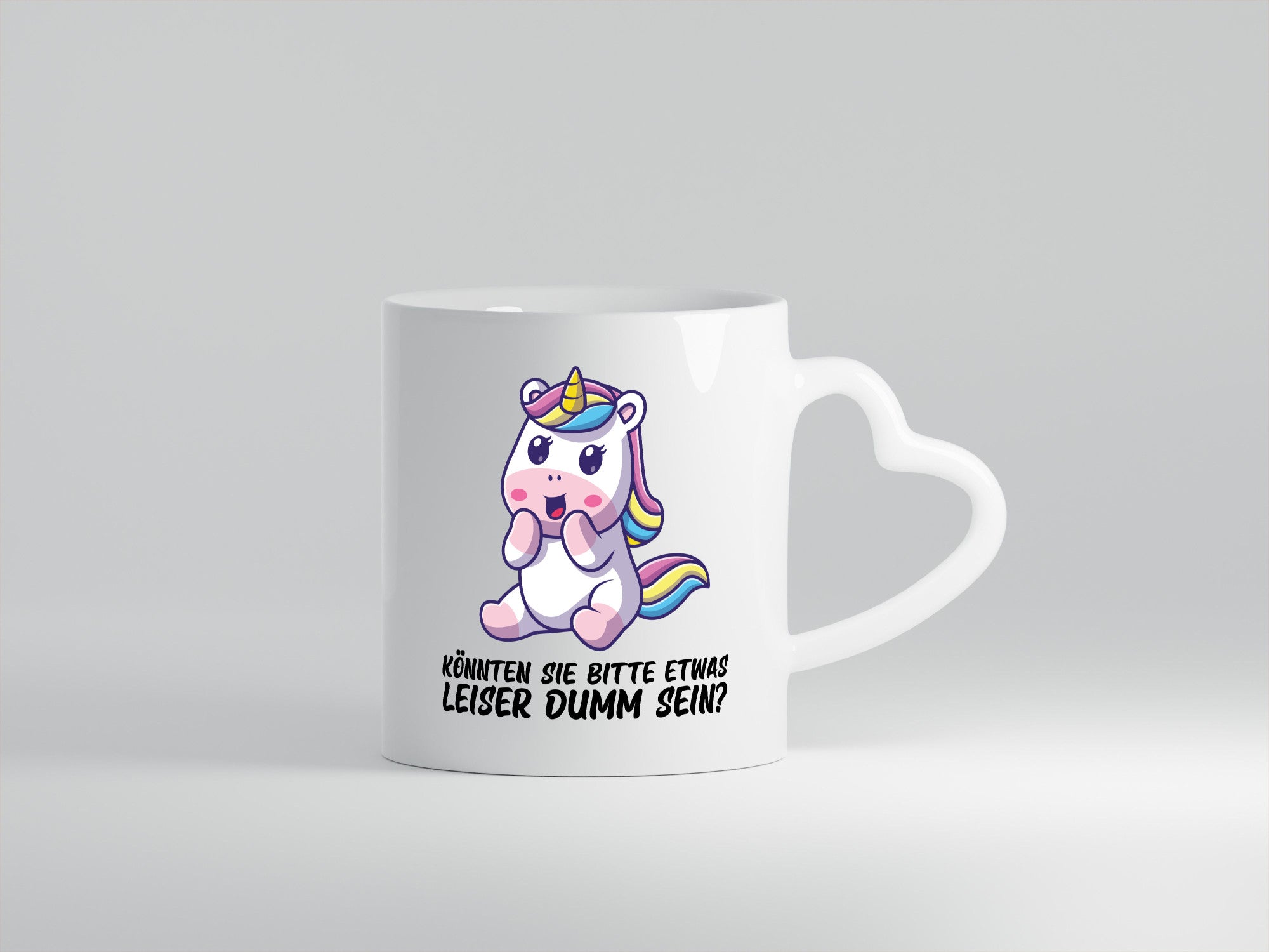 Bitte etwas leiser dumm sein | Dummheit süßes Einhorn Geschenk Humor