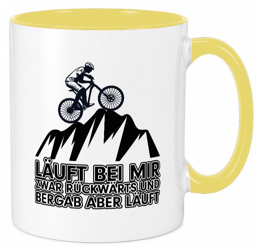 Läuft bei mir | Pechvogel Tasse Radfahrer Statement Humor Geschenkidee