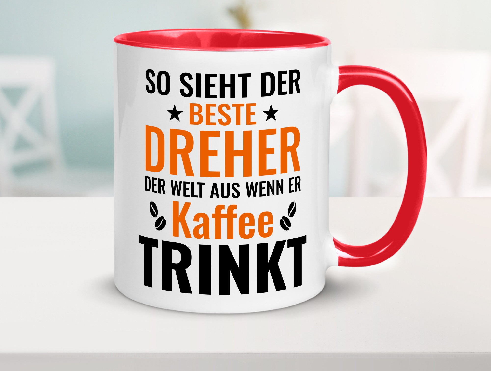 Kaffee trinkt: Dreher | Fräser Geschenkidee Humor Tasse