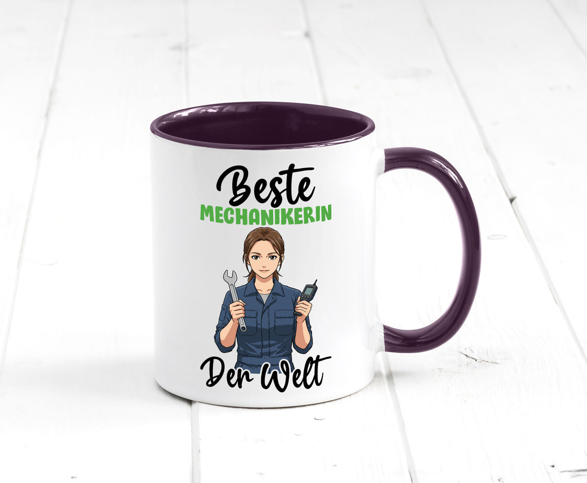 Beste Mechanikerin | KFZ v2 Humor Geschenkidee Tasse