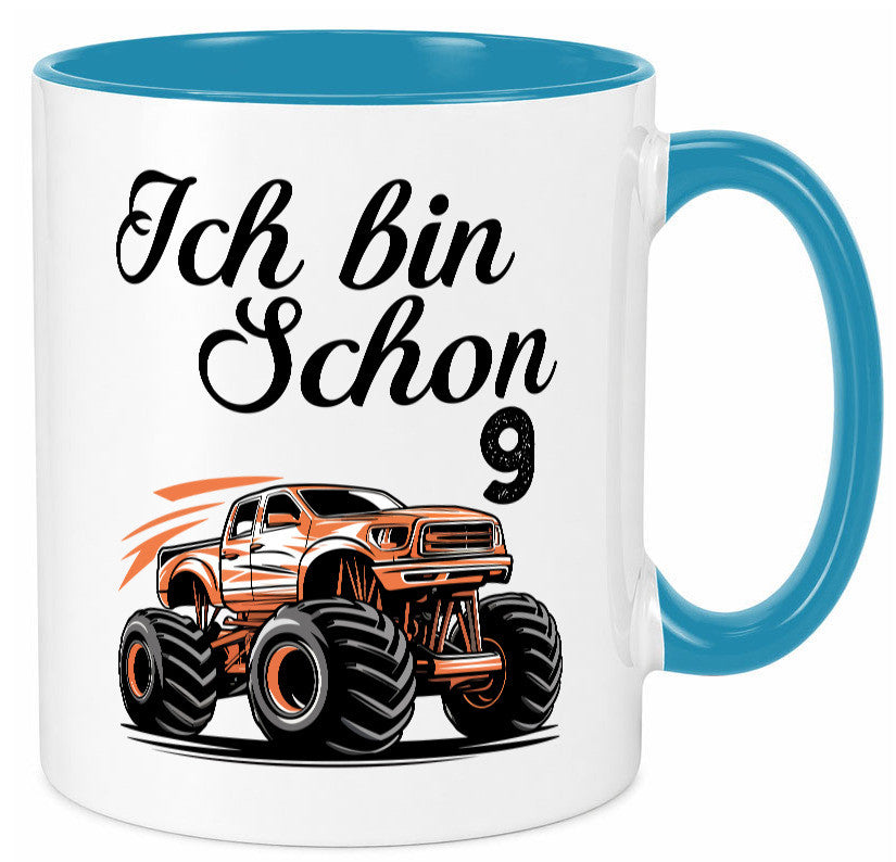 9. Geburtstag | Monster truck 9 Jahre lustiger Spruch Geschenk Geschenkidee