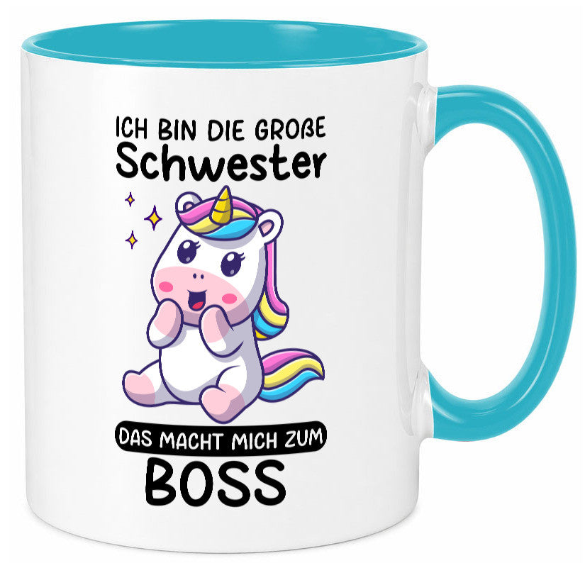Große schwester macht mich zum Boss | Einhorn Geschwister lustiger Spruch