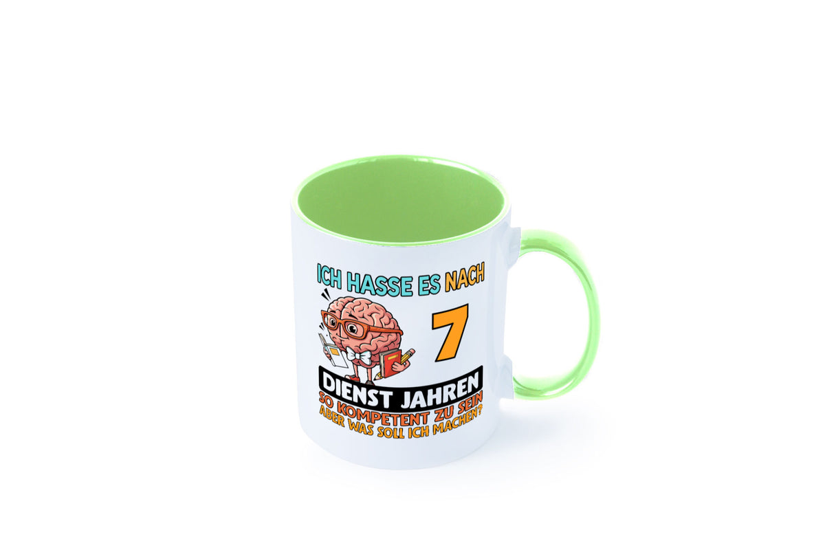 7 Dienstjahre | Arbeit Kompetent lustig Kollegen Büro Geschenk Tasse