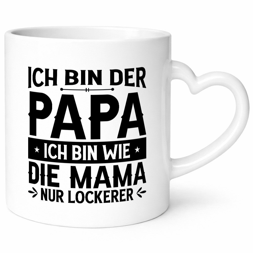 Papa wie Mama, nur lockerer | Sterne Pfeile Geschenkidee Familie Humor Tasse