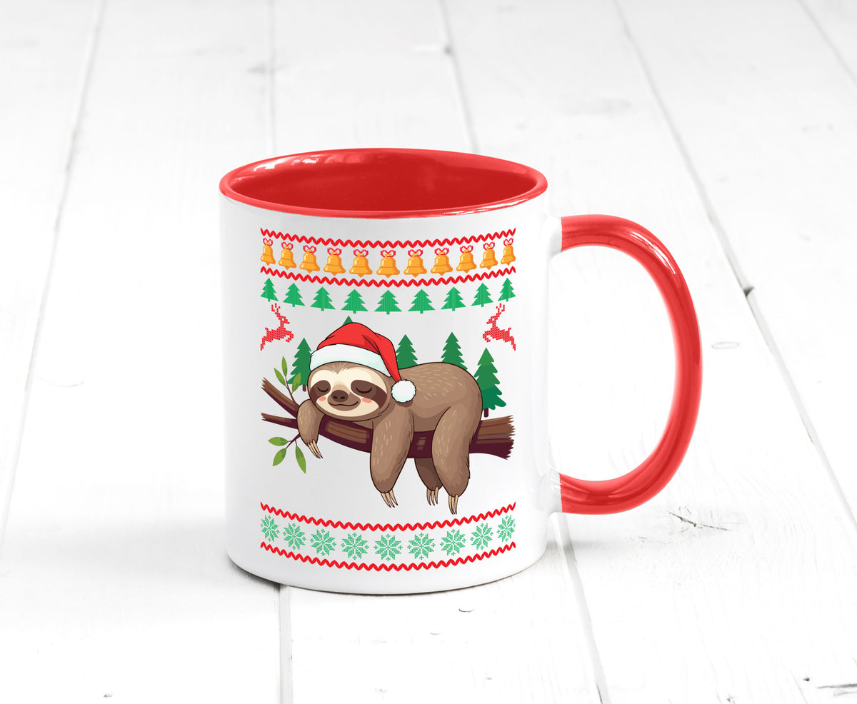 Ugly Christmas | Faultier Weihnachtsfaultier v2 lustig Tierliebhaber Humor Tasse