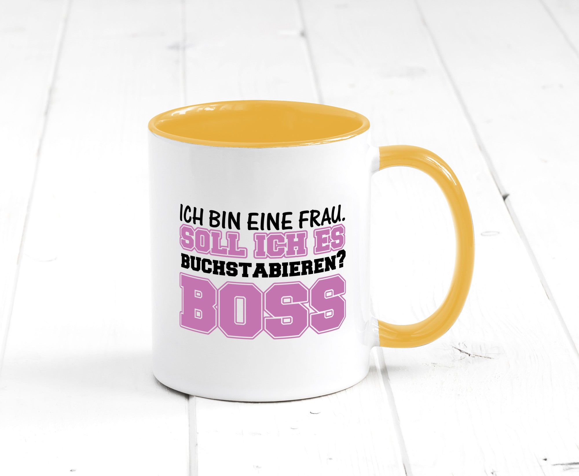 Ich bin der Boss Geschenk Humor Geschenkidee lustiger Spruch Tasse