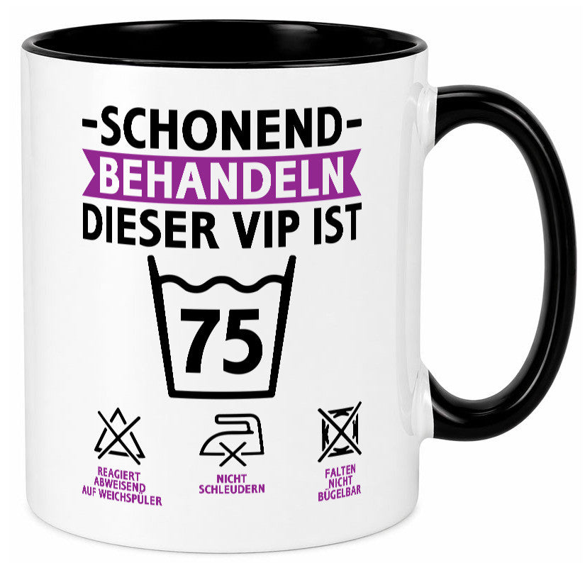 75 Geburtstag | schonend behandeln Jahre v2 lustiger Spruch Geschenk