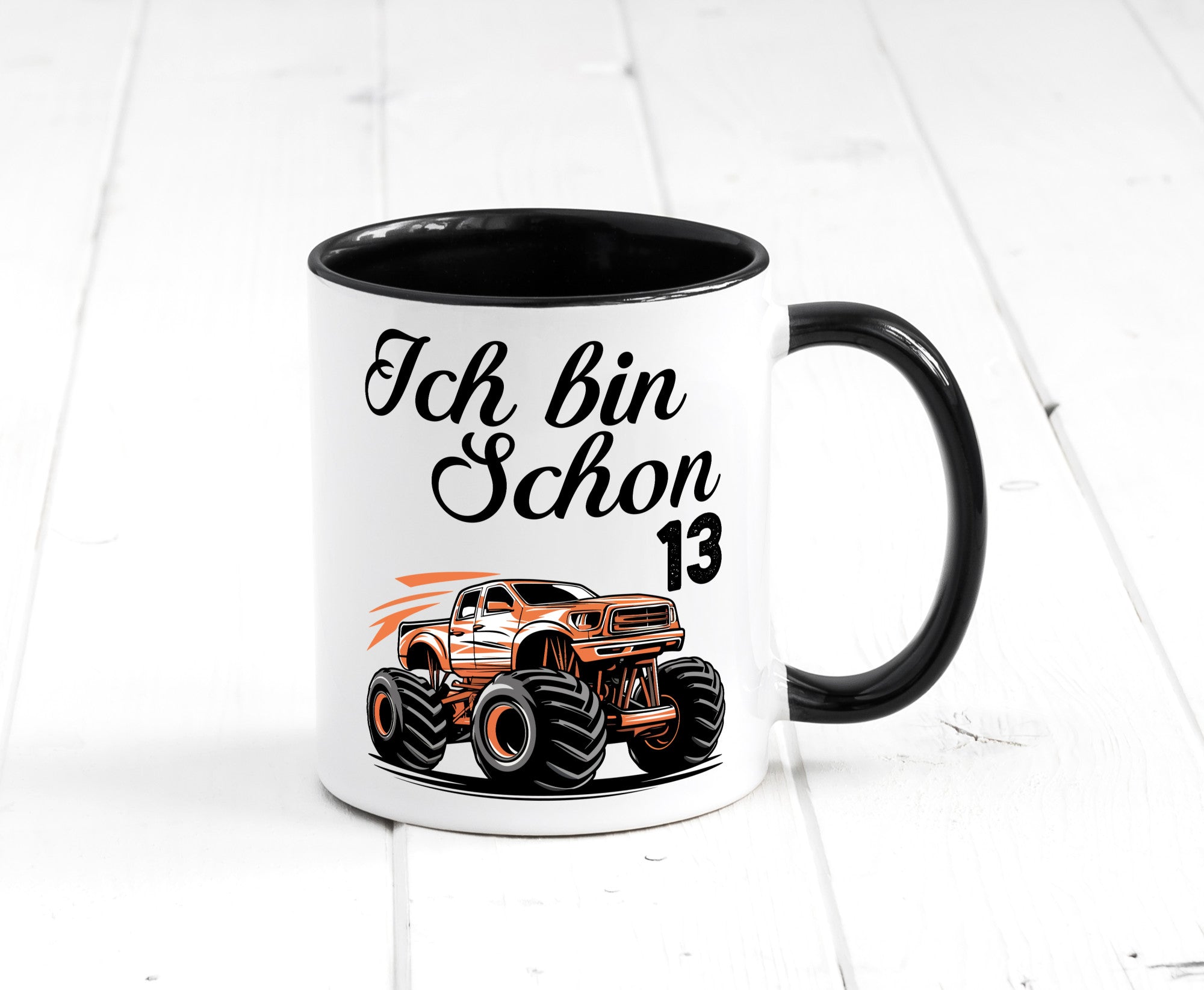 13. Geburtstag | Monster truck 13 Jahre Geschenkidee Humor Tasse
