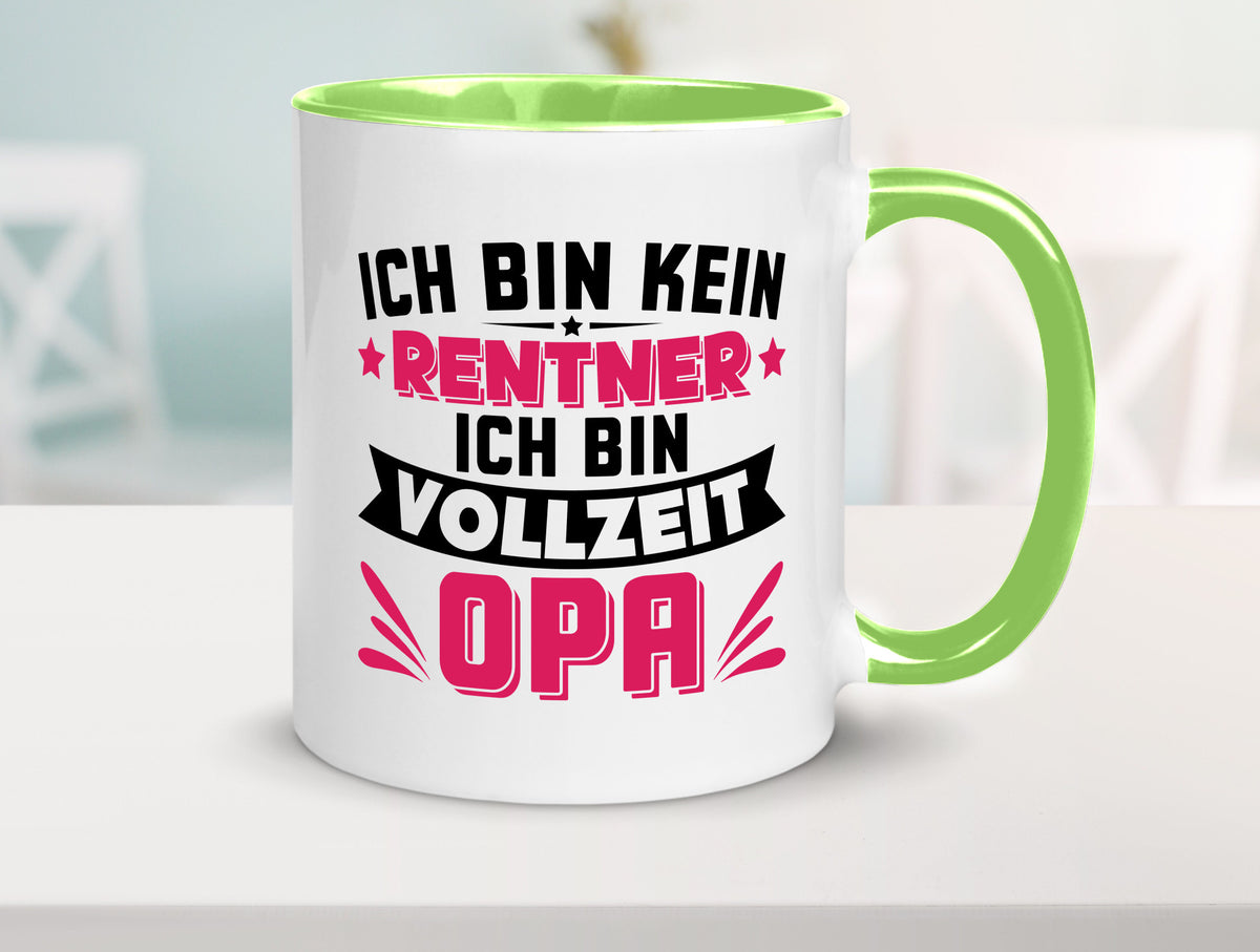 Ich bin vollzeit Opa | Rentner Ruhestand Großvater v2 Humor Familie Tasse