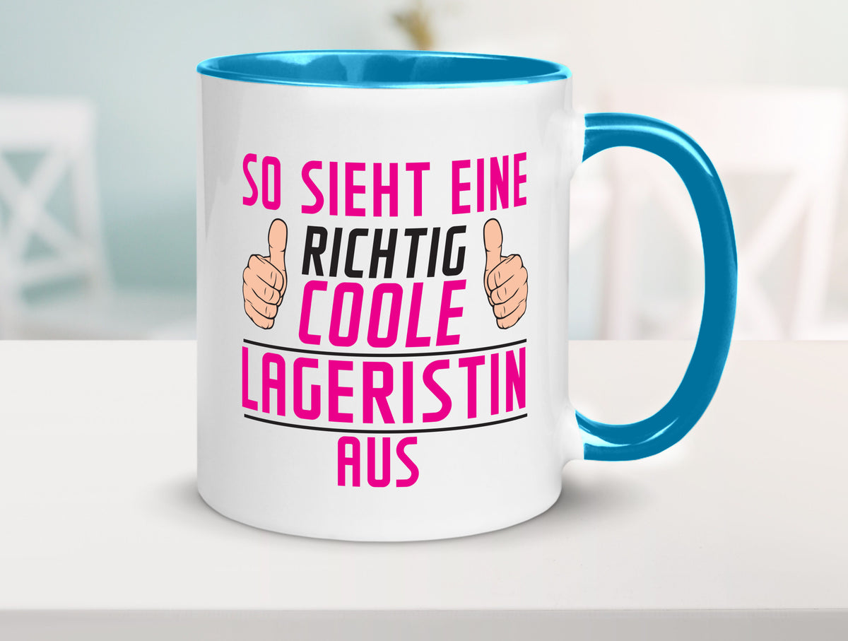 Richtig Coole Lageristin | Beruf Lager Arbeiterin Humor Arbeit Kollegen Büro Tasse