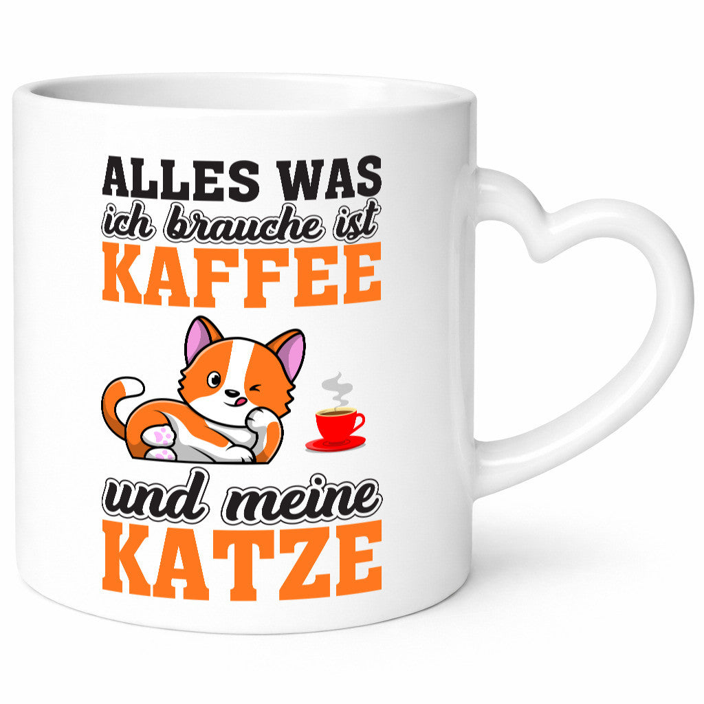 Kaffee und meine Katze | Katzenbesitzer Tasse Humor Geschenkidee Tierliebhaber