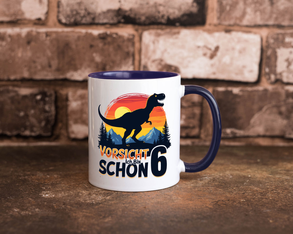 6. Geburtstag | 6 Jahre Dinosaurier Geschenkidee Humor Tasse