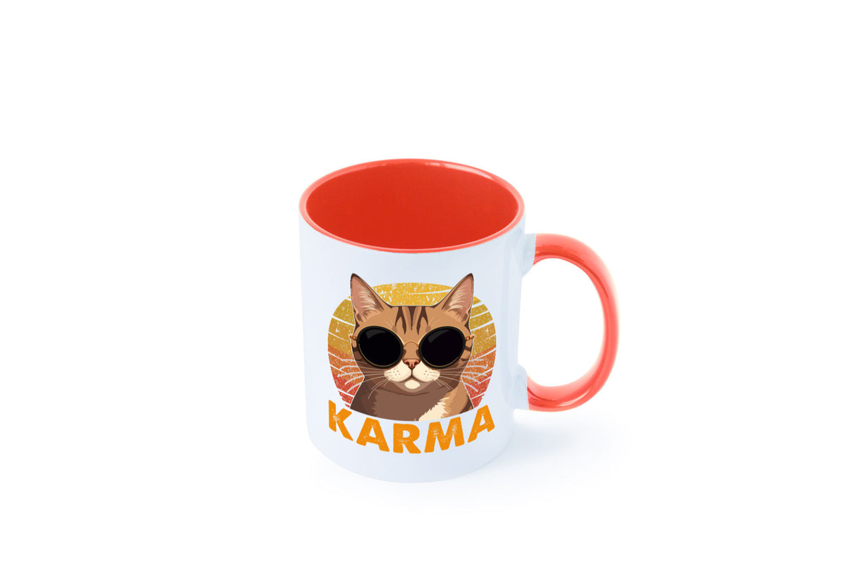 Vintage Katze | Karna Coole lustiger Spruch Geschenk Tierliebhaber Humor Tasse