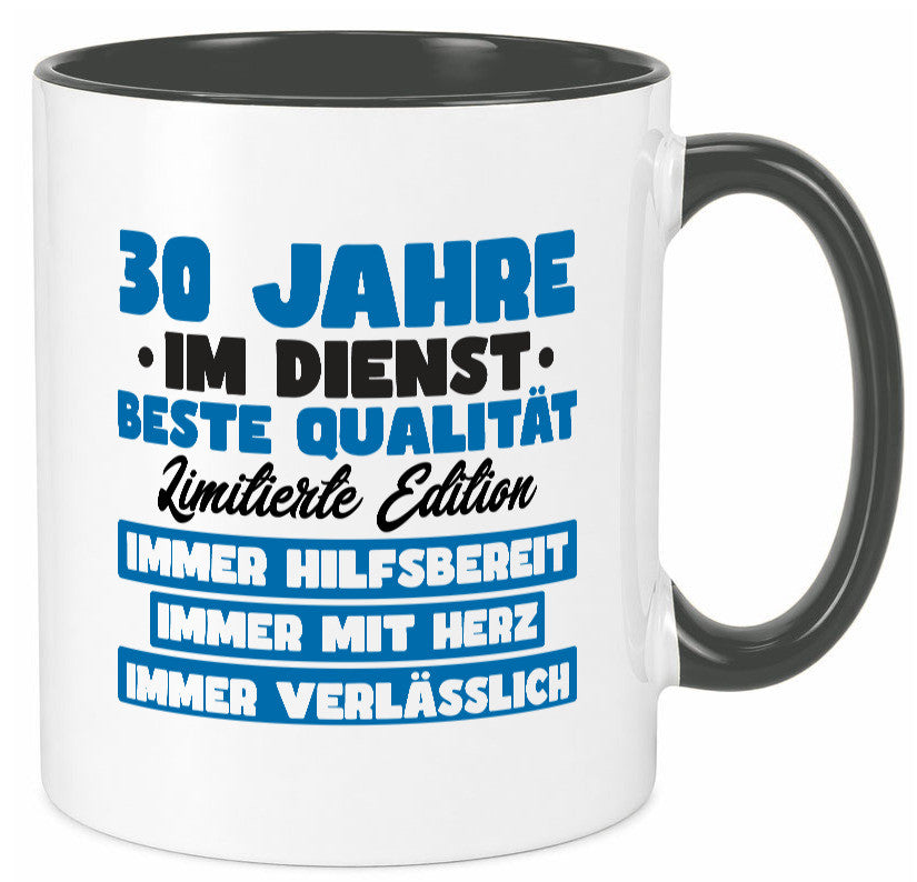 30 Jahre im Dienst | Jubiläum Arbeit v7 lustig Kollegen Büro Geschenk Tasse
