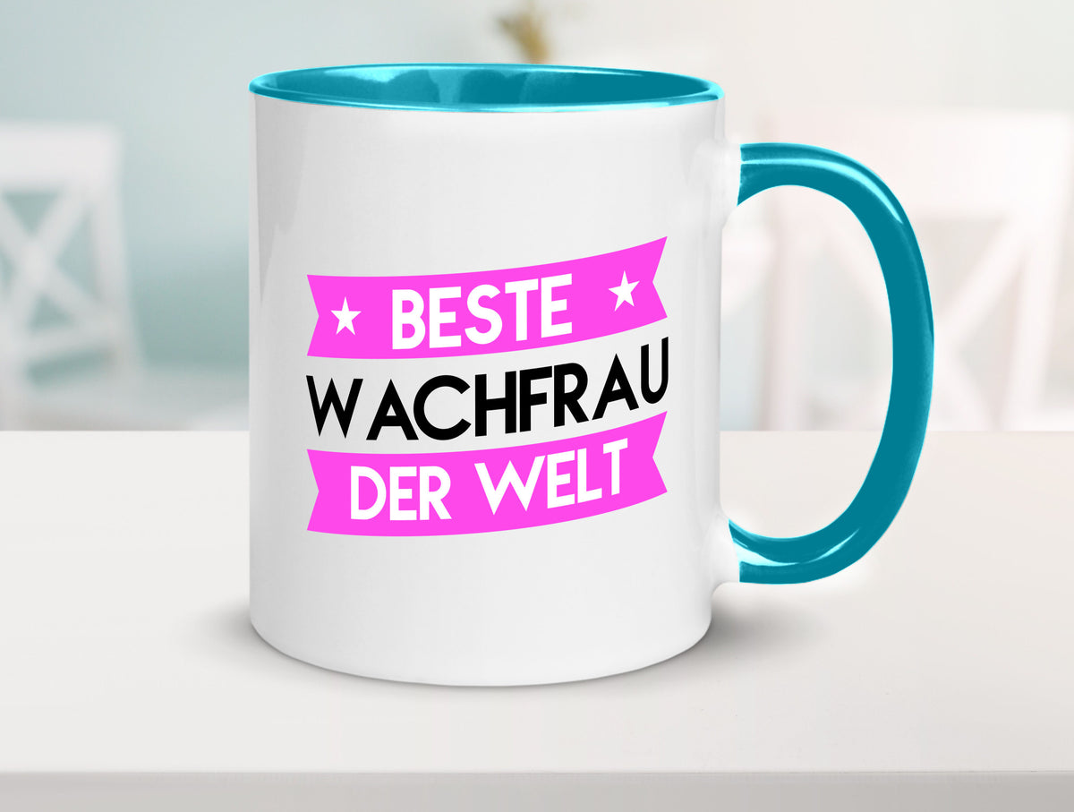 Beste Wachfrau | Wachpersonal Nachtwächter Humor Geschenkidee Tasse