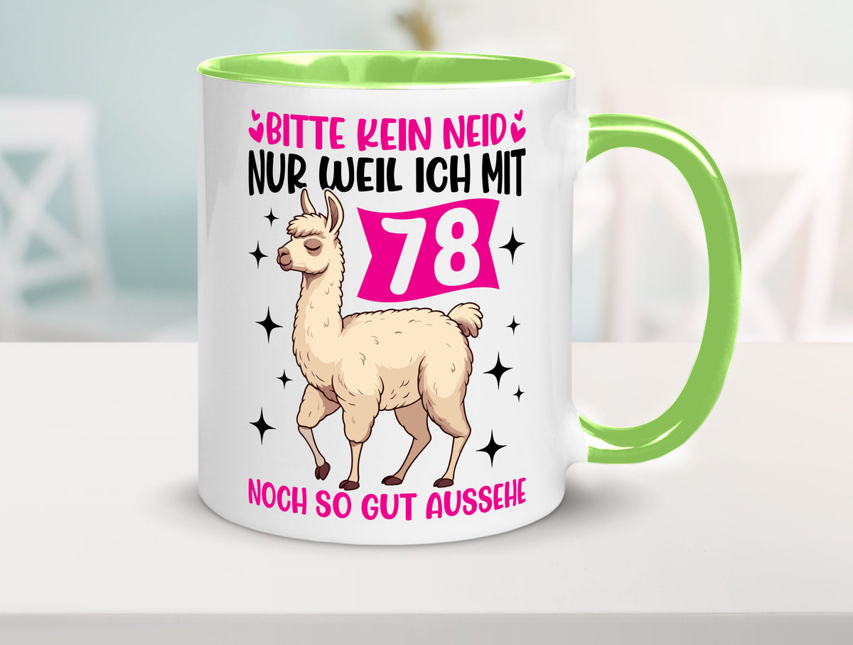 78. Geburtstag | 78 Jahre Lama gut aussehen Geschenk Geschenkidee lustiger Tasse