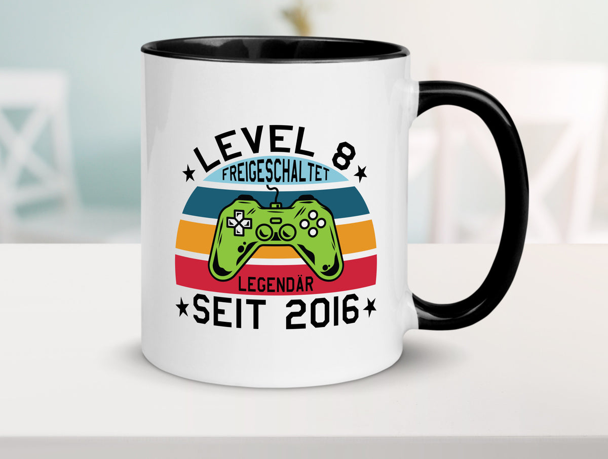 Level 8 | legendär seit 2016 Controller Geschenk Humor Geschenkidee lustiger Tasse