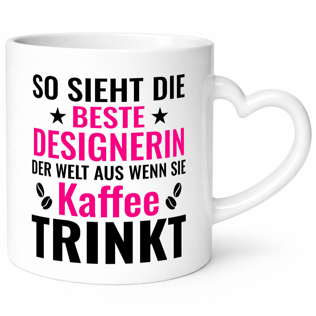Kaffee trinkt: Designerin | Mode Geschenkidee Humor Tasse