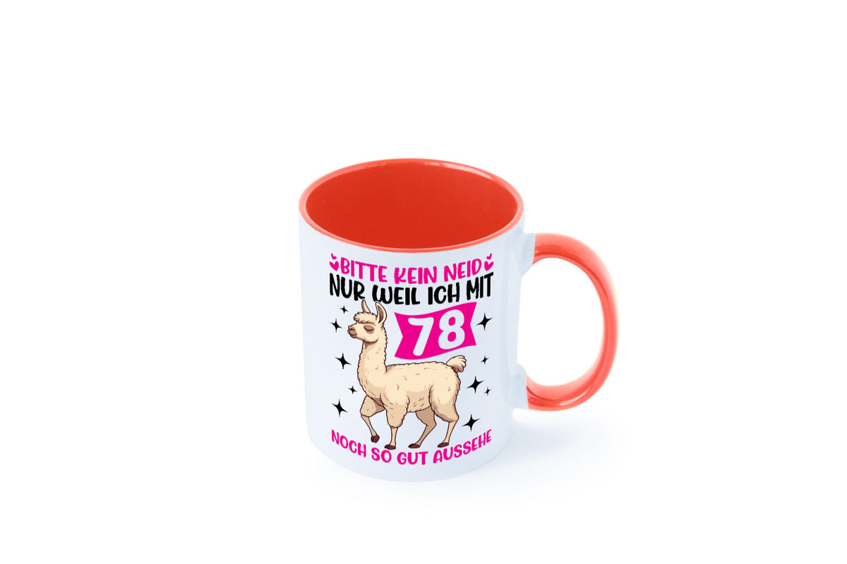 78. Geburtstag | 78 Jahre Lama gut aussehen Geschenk Geschenkidee lustiger Tasse