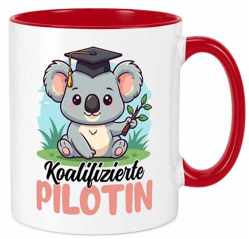 Koalifizierte Pilotin | Definition Piloten lustig Humor Geschenkidee Geschenk Tasse
