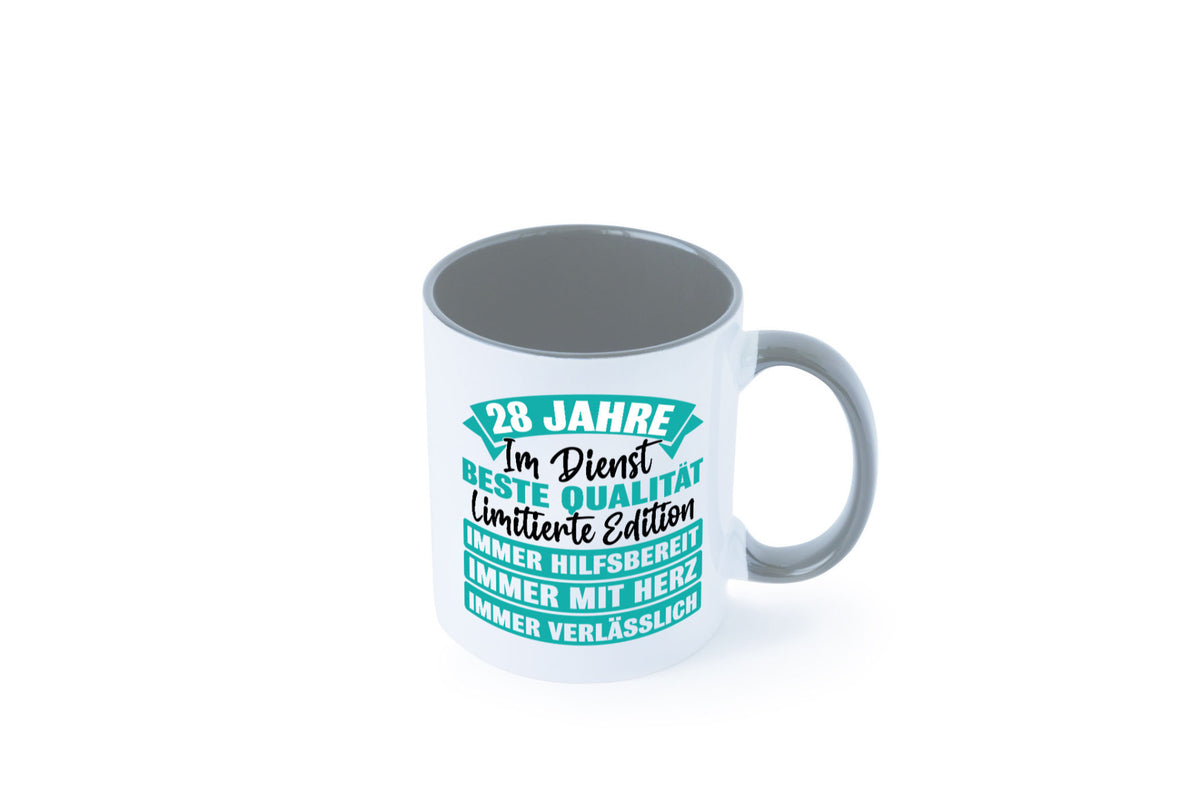 28 Jahre im Dienst | Jubiläum Arbeit lustig Kollegen Büro Geschenk Tasse
