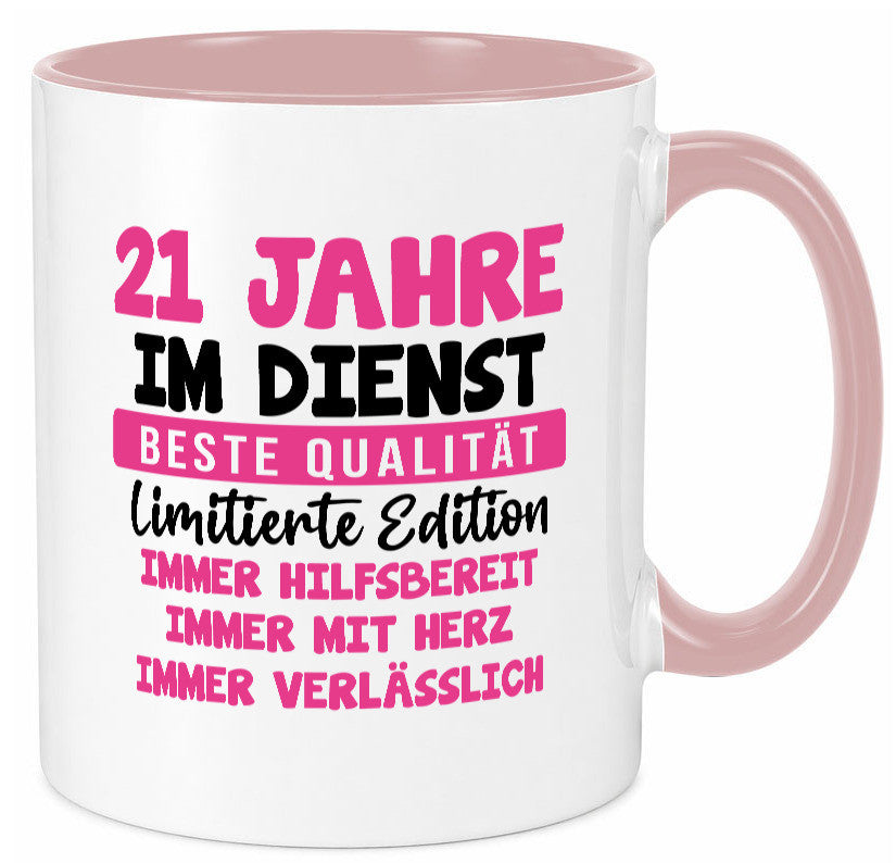 21 Jahre im Dienst | Jubiläum Arbeit v10 lustiger Spruch Geschenk Kollegen Büro