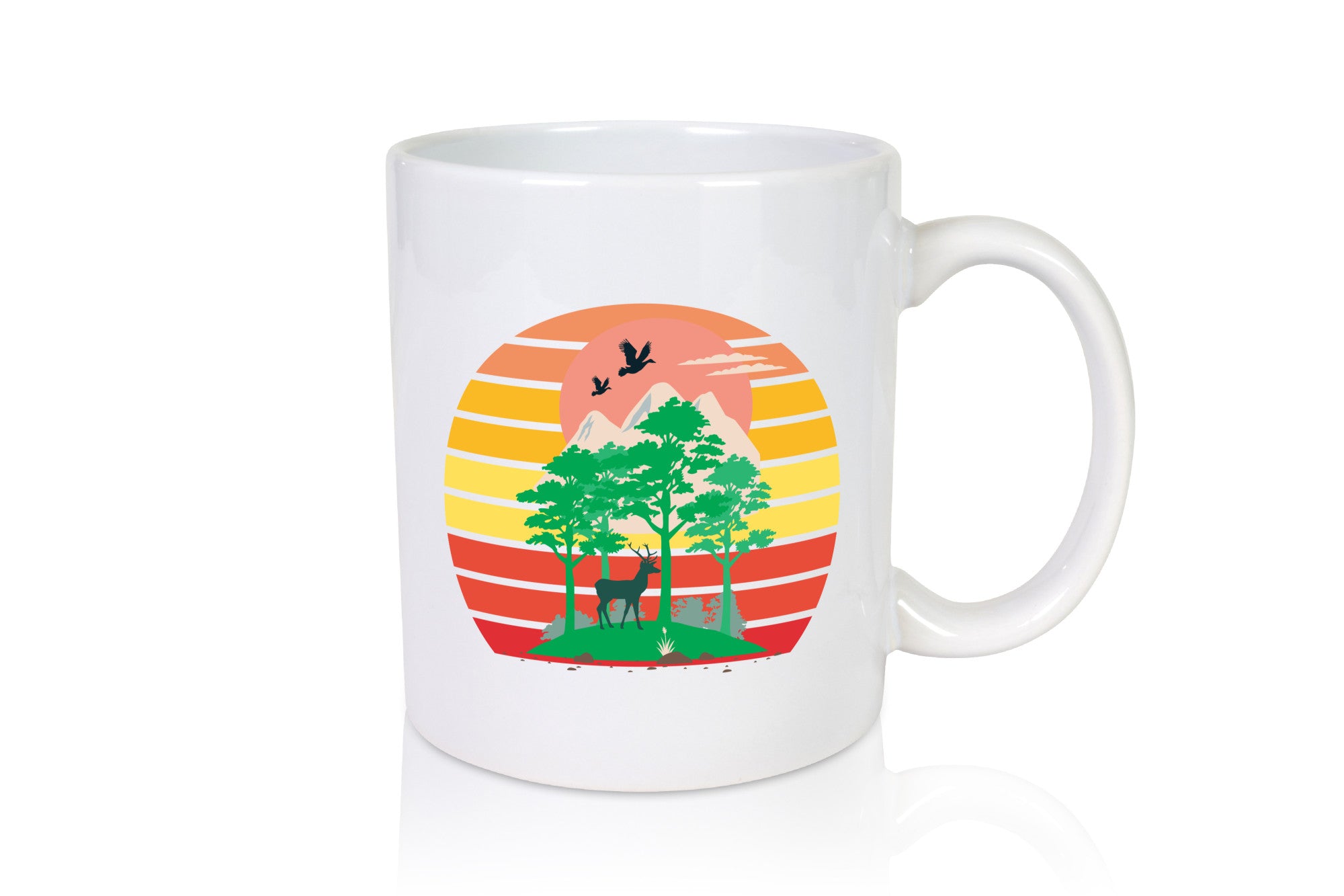 Waldlichtung | Outdoor Natur Bäume Retro v2 Humor Geschenkidee Tasse