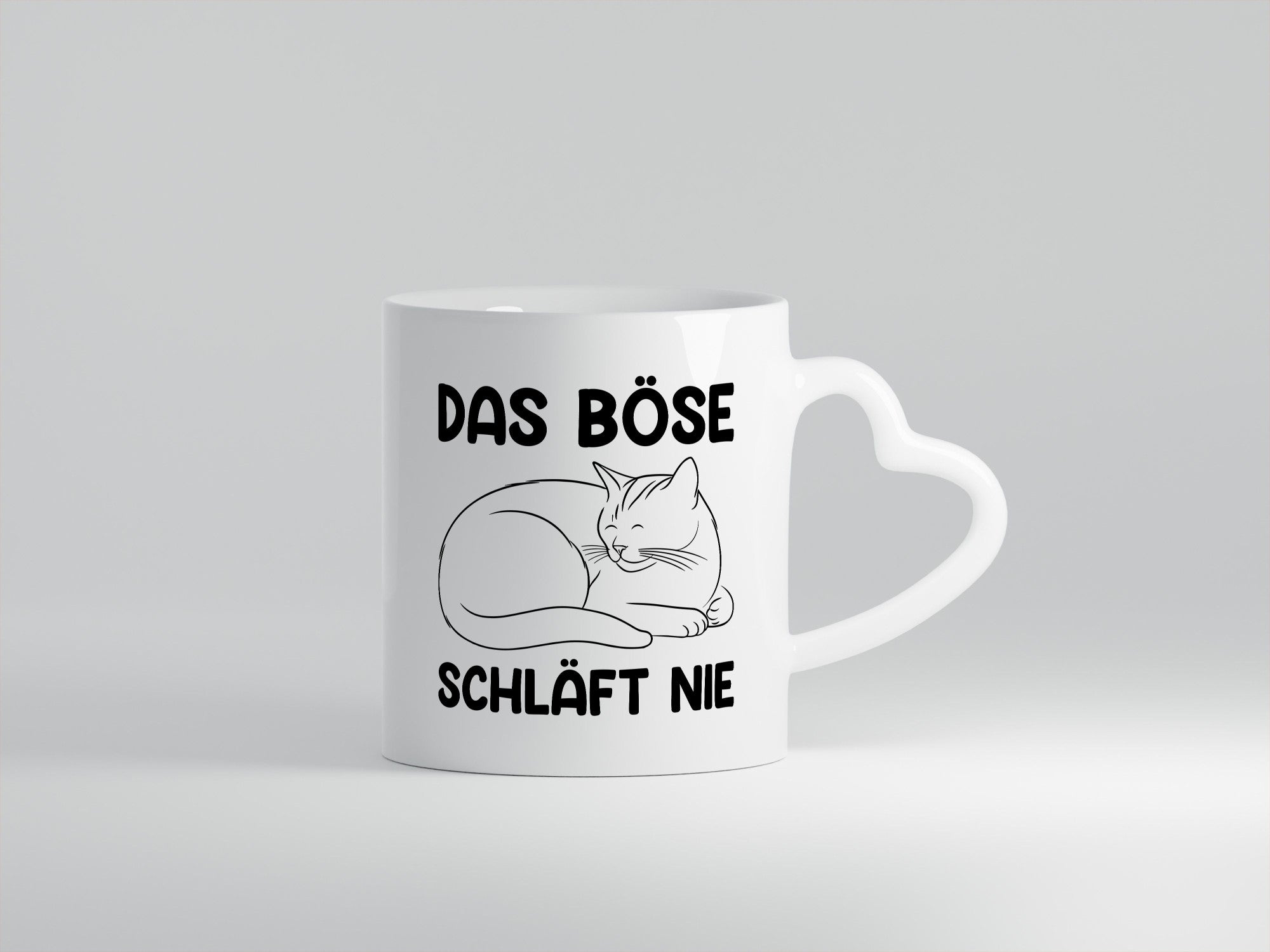 Das Böse schläft nie | Katze Frauen Geschenkidee Tierliebhaber Humor Tasse