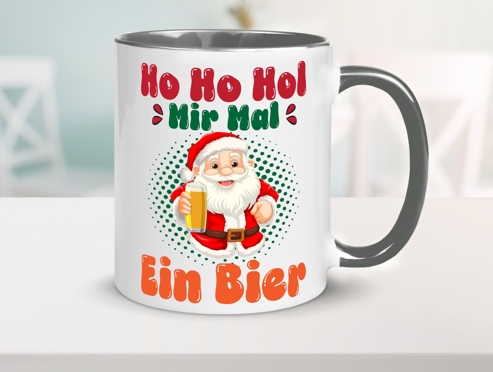 Ho mir mal ein Bier | Ugly Christmas Trinken v2 Geschenkidee Humor Tasse