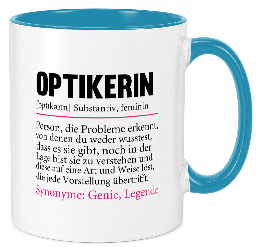 Optikerin | Spruch Humor Beruf Augenoptik Arbeit Kollegen Büro Geschenkidee